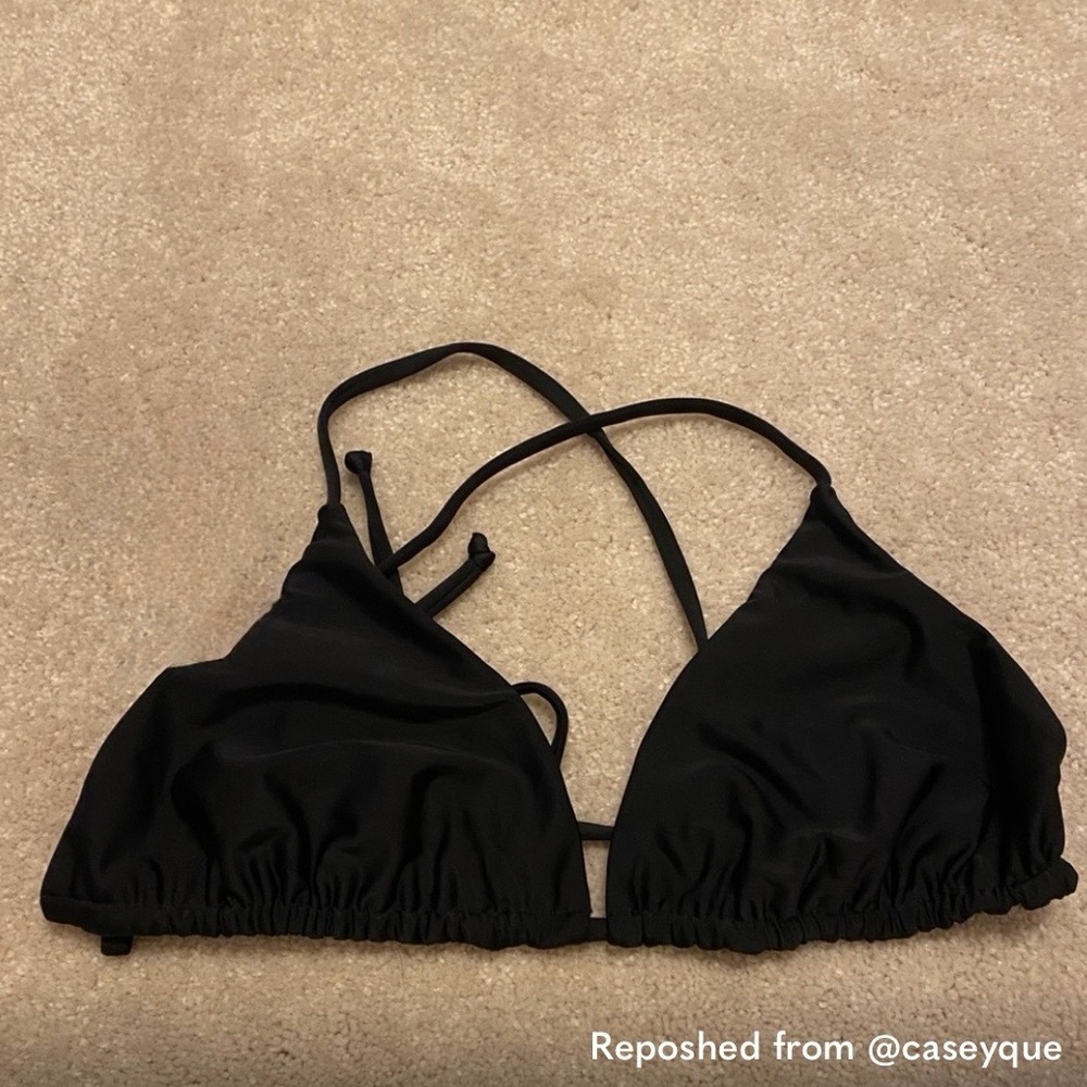 NWOT Mikoh Catalina Black Triangle Bikini Top - Picture 4 of 4